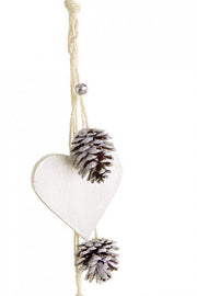 Collier Illia Cuore 55cm Perlato avec 8x Pendentifs en Forme de Coeur