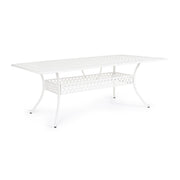 Ivrea table d'extérieur rectangulaire blanche 107x 213 cm