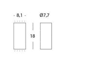 Applique 6W + 6W LED 4000K Sirio Caffe Line