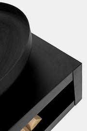 Brasero avec support bois noir Mobilier de jardin Efesto