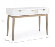 Console 3 tiroirs Feuille 110x40x78h cm