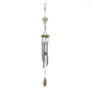 Cloche bois métal blanc éléphant cm6x6h65