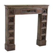 Cheminée en bois marron avec tiroirs cm108x18h101