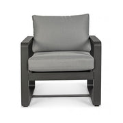 Fauteuil de jardin en aluminium Anthracite MERRIGAN YK13 74x78x h84 cm