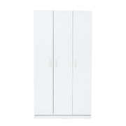 Armoire polyvalente 3 portes blanche 90x45x170 cm