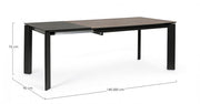 Table extensible grise et noire