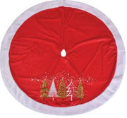 Couverture de base d'arbre en tissu avec des arbres rouges cmø120