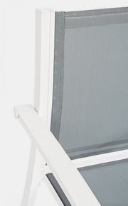 Salon de jardin 3 pièces en métal blanc Auri