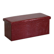 Malle rectangulaire en éco-cuir rouge cm76x40x41