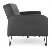 Canapé convertible 3 places en tissu BRIDJET noir 200x82x h81 cm