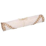 Nappe chemin de table rectangulaire en tissu blanc cm30x150