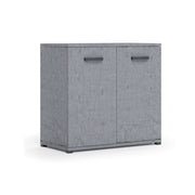 Meuble polyvalent en bois mélaminé pour intérieurs en gris ciment 90xh80x45 cm