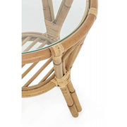 Table basse ronde en rotin canarien Bizzotto