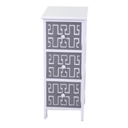 Commode Gianna blanc gris 3 tiroirs cm26x32h63