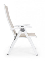 Fauteuil d'extérieur pliant CRUISE Blanc 59x71x h 113 cm