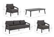 Cordova Anthracite Garden Lounge Send