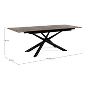 Table extensible Seyfert plateau céramique 160-220x90 cm