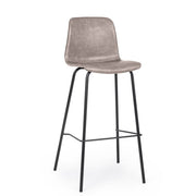 Tabouret de bar vintage simili cuir beige Kyra 39 x 44 x 103,5 cm