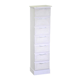 Armoire en bois Liverpool 7 tiroirs blanc cm29x23h109