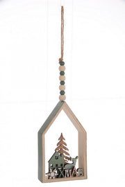 Pendaglio Casetta Cerbiatto Naturel 12x