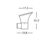 Applique sur la ligne en aluminium Belen supérieure E27