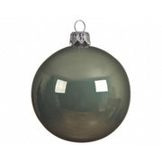 Décoration de sapin de Noël Boule en verre brillant vert clair 8 cm