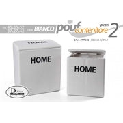 Bortabiancheria Starring Pouf White Pouf Contrasseur