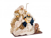 Sacra Famiglia Eden Bleu-Or C-Âne H38