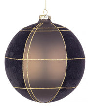 6x Boule Vt Veloutée Noir D150