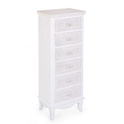 Commode classique en bois blanc 6 tiroirs Charlene