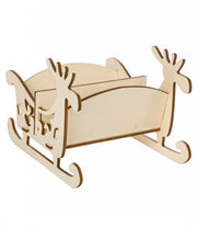 4x Slitta en Bois Basique