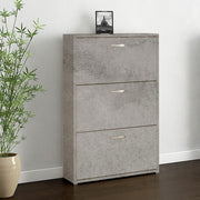 Meuble à chaussures 853430 3 portes abattantes double profondeur pierre