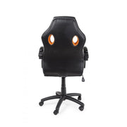 Fauteuil de bureau avec bracelets racing noir-orange en simili cuir