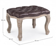 Tabouret sombre en tissu de style classique