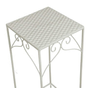 Colonne en métal Milena 1-3 carrée haute blanc 30x30x73 cm