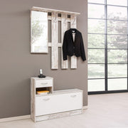 Armoire de couloir vintage blanche 100x25xh.180 cm