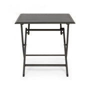 Table d'extérieur pliante en aluminium anthracite ELIN 70x70x h71 cm