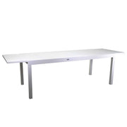 Table en aluminium extensible Jardin blanc CM 90 x 210-280 x H 73