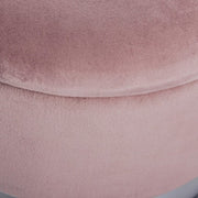 Ensemble de deux poufs ouvrants modernes gris rose gris