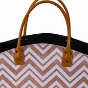 Porte-revues rectangulaire en éco-cuir brunâtre cm33,5x15,5h25,5