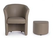 Fauteuil en similicuir avec pouf amovible Tortora RITA 64,5x 59,5x h78 cm