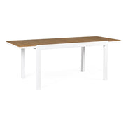 Table extensible 140-200x90 blanche en aluminium