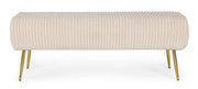 Banc 2 places Selena Crema en velours cm 129