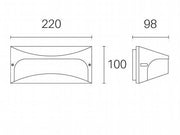 LED 10W LED 4000K Applique Dome Grafite Line