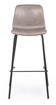 Tabouret de bar vintage simili cuir beige Kyra 39 x 44 x 103,5 cm