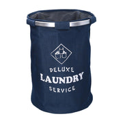 Panier rond pliable en tissu bleu cm ø40h55