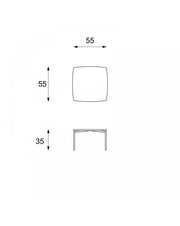 Table basse 45 x 45 x 45h - Lierre