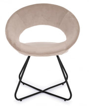 Fauteuil de vanité en velours de Tortora et des jambes noires
