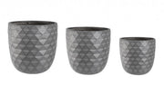 Set3 P.Vaso Pyramide Bombe Anthracite