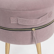 Lot de deux poufs roses avec ouverture